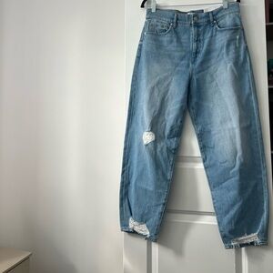 LOFT high rise barrel jeans